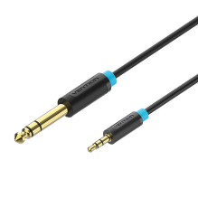 Garso kabelis TRS 3,5 mm į 6,35 mm Vention BABBG 1,5 m, juodas