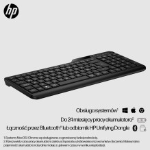 Klaviatūra - HP 475 Belaidė Tyli Klaviatūra, Juoda Klaviatūra - HP 475 Belaidė Tyli Klaviatūra, Juoda