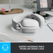 Audio Equipment - Logitech Headset Zone Vibe 100 Wireless, 40mm Speakers, Noise-Canceling Mic, Off White Audio Equipment - Logitech Headset Zone Vibe 100 Wireless, 40mm Speakers, Noise-Canceling Mic, Off White