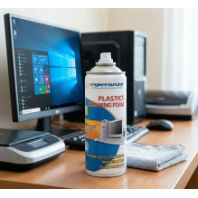 Esperanza ES104 įrangos valymo rinkinys sietams / plastikui Įrangos valymo putos 400 ml Esperanza ES104 įrangos valymo rinkinys sietams / plastikui Įrangos valymo putos 400 ml