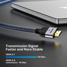 UNITEK 8K Braided Nylon 1M HDMI cable HDMI Type A (Standard) Grey UNITEK 8K Braided Nylon 1M HDMI cable HDMI Type A (Standard) Grey