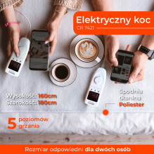 Camry CR 7421 elektrinė antklodė 2x 60 W Camry CR 7421 elektrinė antklodė 2x 60 W