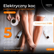 Camry CR 7421 elektrinė antklodė 2x 60 W Camry CR 7421 elektrinė antklodė 2x 60 W