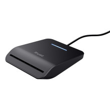 „Trust Primo“ išmaniųjų kortelių skaitytuvas, skirtas naudoti patalpose, USB, C tipo, juodas