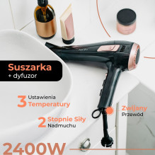 Adler AD 2283 Plaukų džiovintuvas 2000 W Juoda