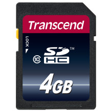 Transcend TS4GSDHC10 memory card Transcend TS4GSDHC10 memory card
