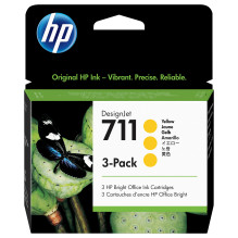 HP 711 3-pack 29-ml Yellow DesignJet Ink Cartridges print head HP 711 3-pack 29-ml Yellow DesignJet Ink Cartridges print head