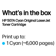 HP 507A Cyan Original LaserJet toner cartridge