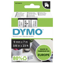 DYMO D1 Standard - Black on Transparent - 9mm label-making tape DYMO D1 Standard - Black on Transparent - 9mm label-making tape