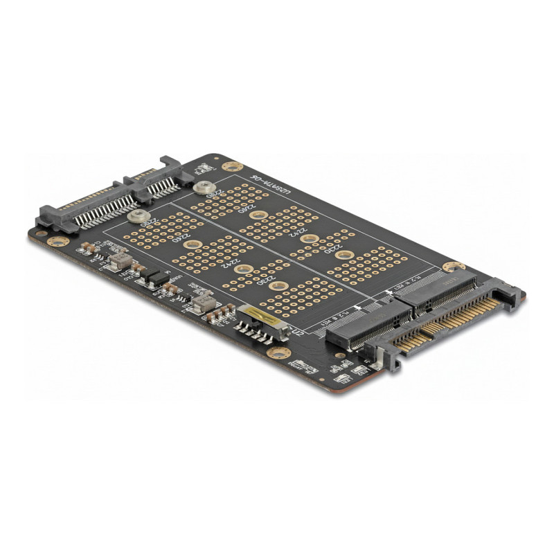 Keitiklis M.2 Key M NVMe SSD į U.2 ir M.2 Key B SATA SSD į SATA