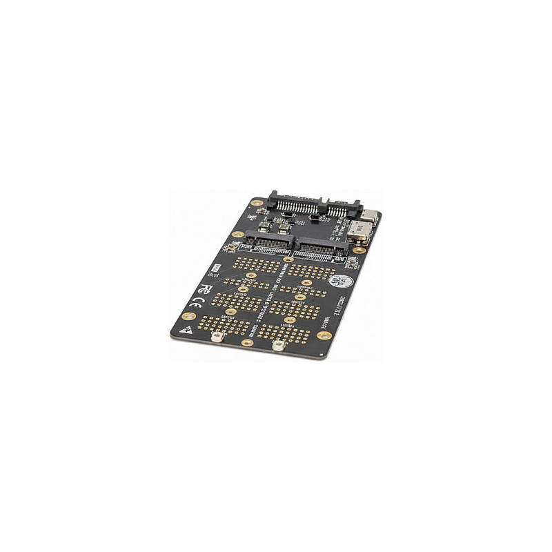 Converter M.2 Key M NVMe SSD to OCuLink SFF-8612 and M.2 Key B SATA SSD to SATA