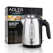 Adler AD 1273 elektrinis virdulys 1 l 1200 W juodas, lazdyno riešuto spalvos, nerūdijantis plienas