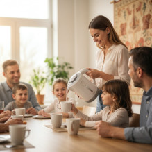 Adler AD 1244 electric kettle 2.5 L 2200 W white and blue Adler AD 1244 electric kettle 2.5 L 2200 W white and blue