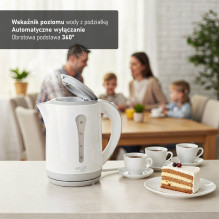 Adler AD 1244 electric kettle 2.5 L 2200 W white and blue Adler AD 1244 electric kettle 2.5 L 2200 W white and blue