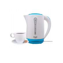Adler AD 1244 electric kettle 2.5 L 2200 W white and blue Adler AD 1244 electric kettle 2.5 L 2200 W white and blue