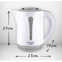 Adler AD 1244 electric kettle 2.5 L 2200 W white and blue Adler AD 1244 electric kettle 2.5 L 2200 W white and blue