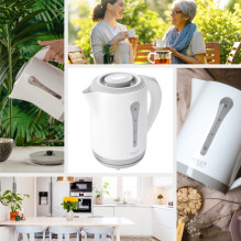Adler AD 1244 electric kettle 2.5 L 2200 W white and blue Adler AD 1244 electric kettle 2.5 L 2200 W white and blue