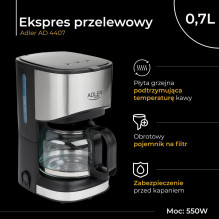 Adler AD 4407 coffee maker Semi-auto Drip coffee maker Adler AD 4407 coffee maker Semi-auto Drip coffee maker