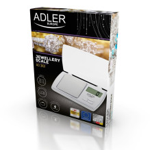 Adler AD 3161 virtuvinės svarstyklės, baltos, stačiakampės, elektroninės asmeninės svarstyklės Adler AD 3161 virtuvinės svarstyklės, baltos, stačiakampės, elektroninės asmeninės svarstyklės