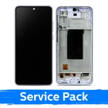 Ekranas skirtas Samsung A376 A37 5G su rėmeliu / Light Violet / (Service Pack)