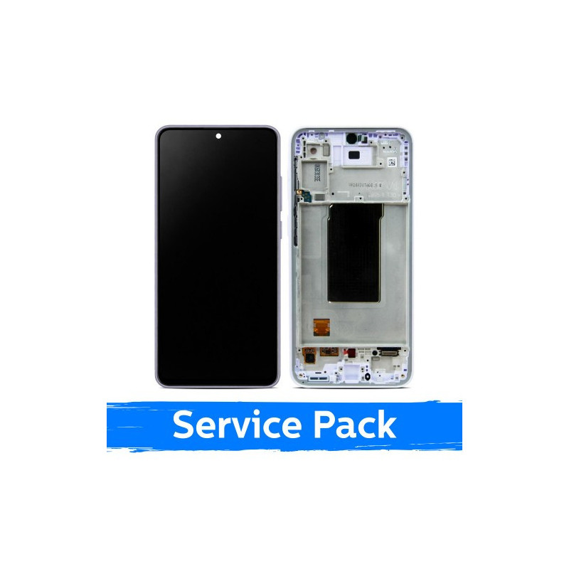 Ekranas skirtas Samsung A376 A37 5G su rėmeliu / Light Violet / (Service Pack)