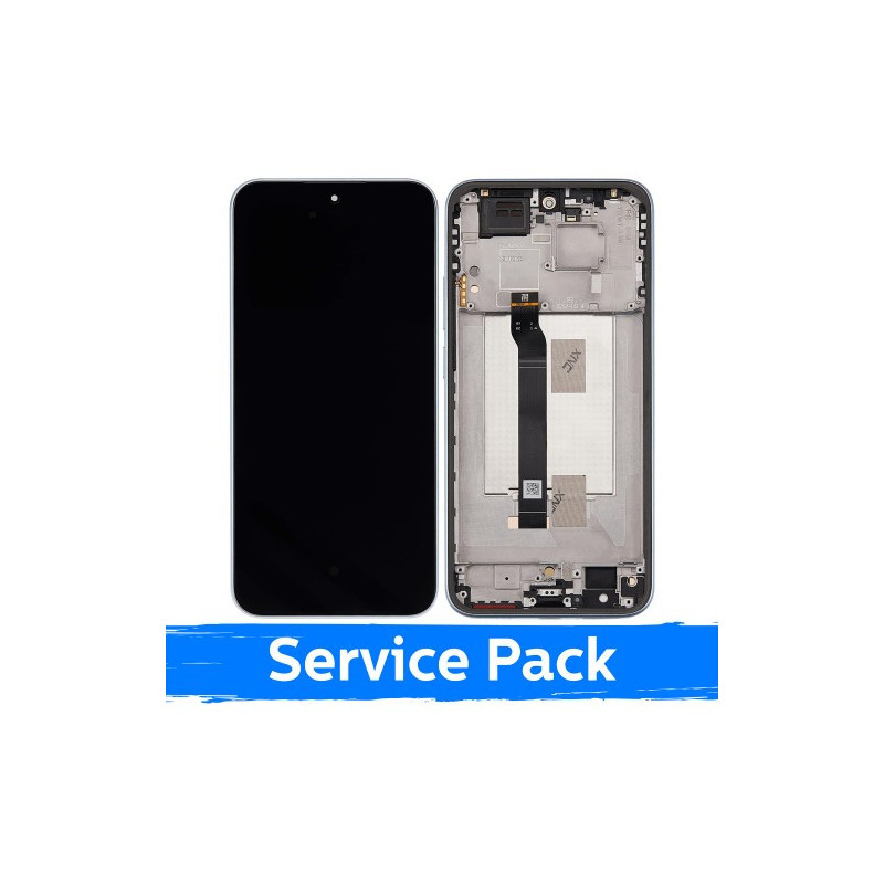 Ekranas skirtas Xiaomi Redmi Note 15 Pro 5G su rėmeliu / Glacier Blue / (Service Pack)