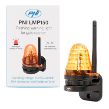 PNI LMP150 LED lamp for gate opening signaling, 12-265V, flashing, for self-supporting gates, IP54 PNI LMP150 LED lamp for gate opening signaling, 12-265V, flashing, for self-supporting gates, IP54
