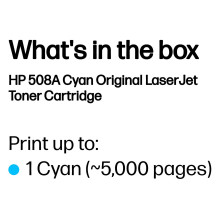 HP 508A originali žydra LaserJet tonerio kasetė HP 508A originali žydra LaserJet tonerio kasetė