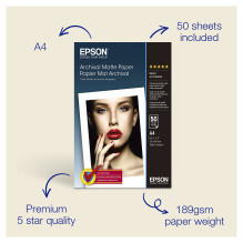 Epson Archival, DIN A4, 192 g/m² Epson Archival, DIN A4, 192 g/m²
