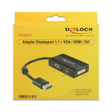 DeLOCK 0.16m DisplayPort / VGA+HDMI+DVI DeLOCK 0.16m DisplayPort / VGA+HDMI+DVI