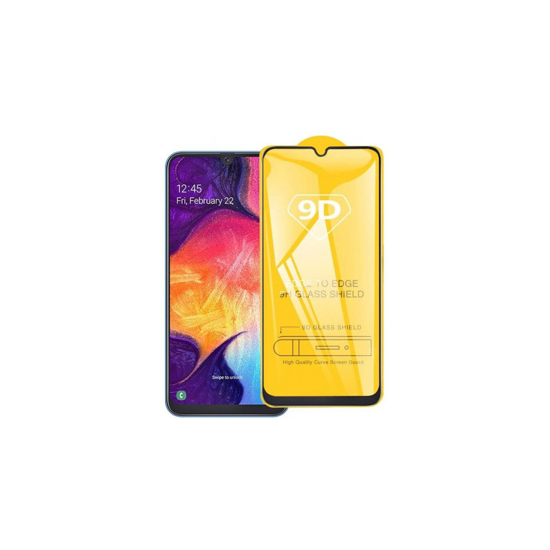 Riff „9D lenktas, visiškai klijuojamas grūdintas stiklas Galaxy A22 5G / A14 5G“, juodas