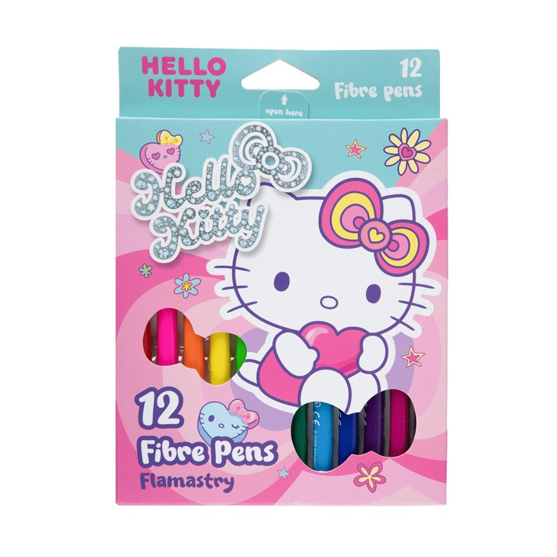 Felt-tip pens, Hello Kitty one-sided, 12 pcs