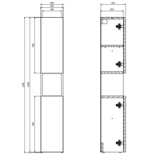 BOTTOM CABINET COLUMN ATRATO CASHMERE BOTTOM CABINET COLUMN ATRATO CASHMERE