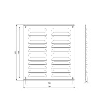 GRILLE METAL 260X280, GALVANIZED
