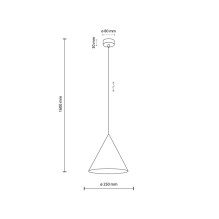 Šviestuvas kabinamas TK Lighting Cono 6632, 15 W, E27