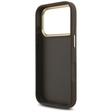Guess 4G Big 4G Classic Logo Big Strap Metal Buttons Case for iPhone 17 Pro - Brown