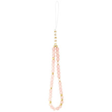 „Guess IML Flowers Electro Pearl Strap MagSafe“ dėklas, skirtas „iPhone 17 Pro“ – rožinis