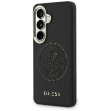 Etui Guess Perforated Logo MagSafe na Samsung Galaxy S26 - czarne