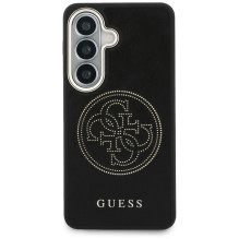 Etui Guess Perforated Logo MagSafe na Samsung Galaxy S26 - czarne