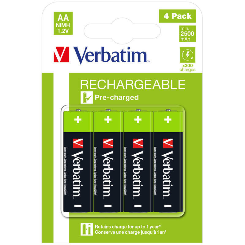 Verbatim AA 2500mAh battery 4pcs.