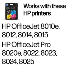 HP 912 4-Pack CMYK(4) Original Combo ink cartridge HP 912 4-Pack CMYK(4) Original Combo ink cartridge