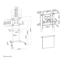Neomounts NS-M1250WHITE multimedia cart / stand Neomounts NS-M1250WHITE multimedia cart / stand