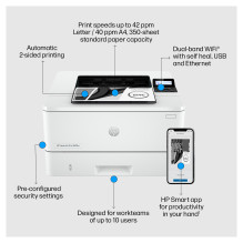HP LaserJet Pro 4002dw spausdintuvas