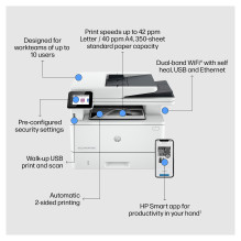 HP LaserJet Pro MFP 4102dw Printer