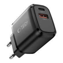 Ładowarka sieciowa Tech-Protect NCA65W-GAN PD 65W / QC3.0 2-Porty - czarna