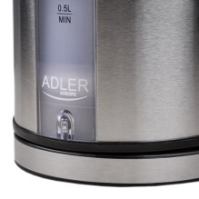 Adler AD 1216 elektrinis virdulys 1,7 l juodas, sidabrinis 2200 W
