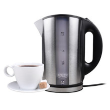 Adler AD 1216 electric kettle 1.7 L Black,Silver 2200 W
