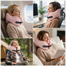 Poduszka podróżna Tech-Protect ComfortRest - różowa