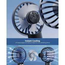 Mini wentylator Spigen A905 Mini Portable Handheld Fan - czarny