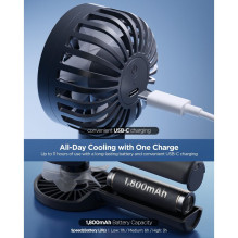 Mini wentylator Spigen A905 Mini Portable Handheld Fan - czarny